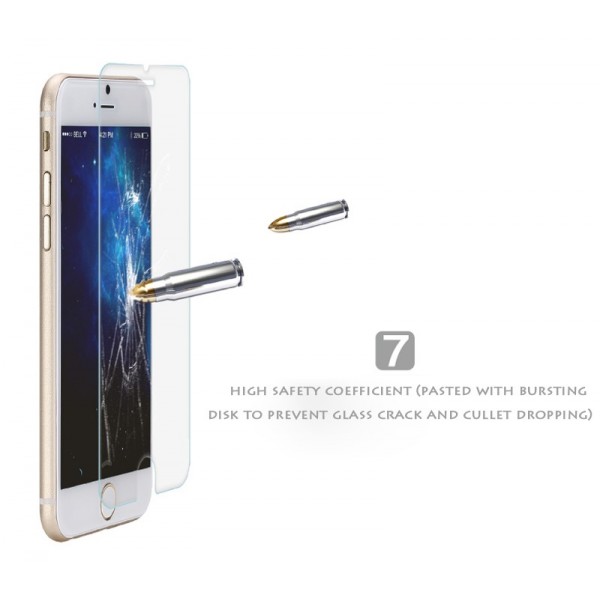 Elobeth Clear Premium Tempered Protective Mirror Effect Glass Film Screen Protector for iPhone 6 4.7 with High Definition (HD) Anti-Scratch