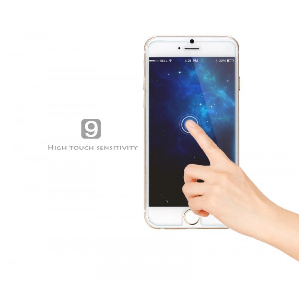 Elobeth Clear Premium Tempered Protective Mirror Effect Glass Film Screen Protector for iPhone 6 4.7 with High Definition (HD) Anti-Scratch
