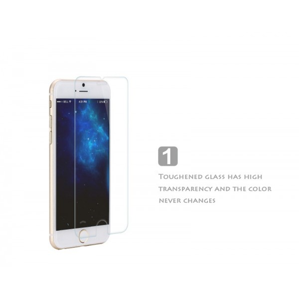 Elobeth Clear Premium Tempered Protective Mirror Effect Glass Film Screen Protector for iPhone 6 4.7 with High Definition (HD) Anti-Scratch