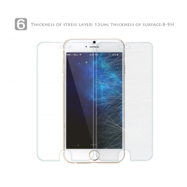 Elobeth Clear Premium Tempered Protective Mirror Effect Glass Film Screen Protector for iPhone 6 4.7 with High Definition (HD) Anti-Scratch