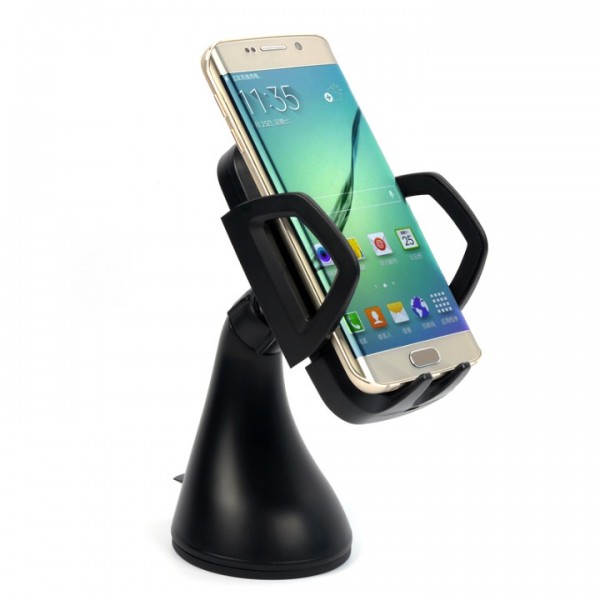 Elobeth Qi Wireless Car Charger with Triple-Coil Stand Windshield Mount Holder for iPhone 6,Samsung Galaxy S6/S6 Edge 