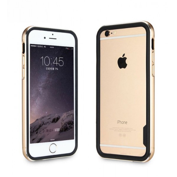 Elobeth Neo Hybrid EX Metal Sagging TPU and Hard Aluminum Frames Bumper Case for iPhone 6 4.7
