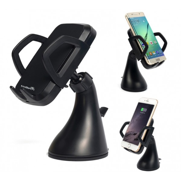 Elobeth Qi Wireless Car Charger with Triple-Coil S...