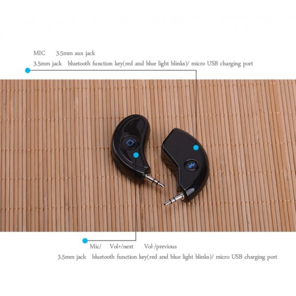 Elobeth CSR4.0 Bluetooth Wireless Receiver Audio Music Adapter Car Home AUX 