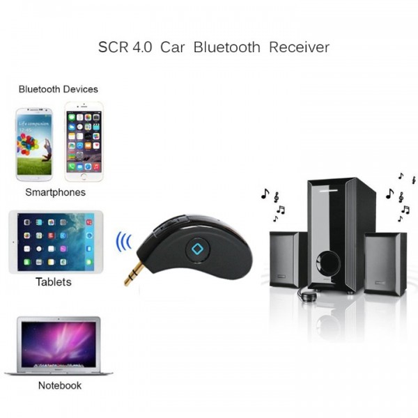 Elobeth CSR4.0 Bluetooth Wireless Receiver Audio Music Adapter Car Home AUX 