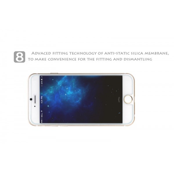 Elobeth Clear Premium Tempered Protective Mirror Effect Glass Film Screen Protector for iPhone 6 4.7 with High Definition (HD) Anti-Scratch